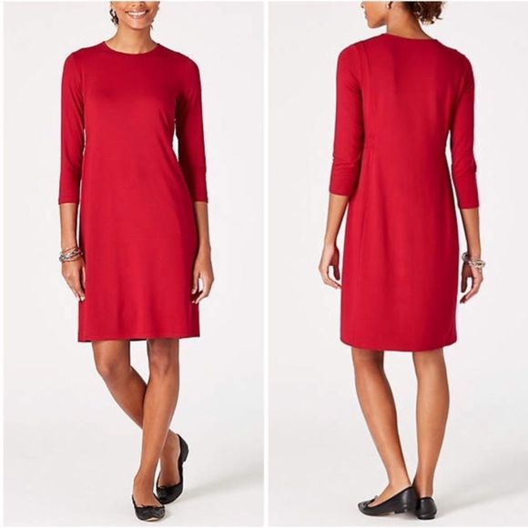 J. Jill Dresses & Skirts - NWT J. JILL - WEAREVER COLLECTION MIDI DRESS - True Red
